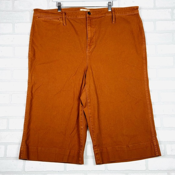 Madewell Emmett Wide-Leg Crop Pants Burnt Sienna, Size 37 Style J8985 - Picture 6 of 16